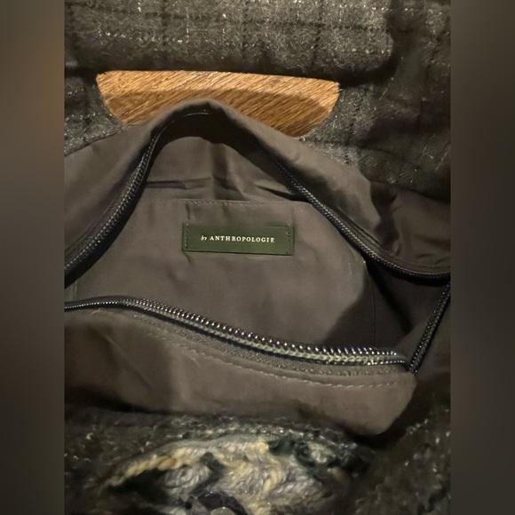 NEW Anthropologie Milo Embellished Gray Fringe Clutch Purse - Picture 5 of 5